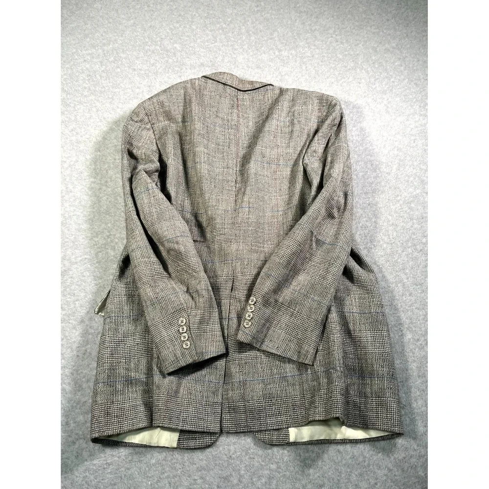 Christian Brooks Blazer Jacket 42R Mens‎ Gray Houndstooth Single Breasted Formal